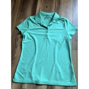 Nike Golf Women's Large Polo Shirt Hershey Country Club Green Dri-Fit Tour